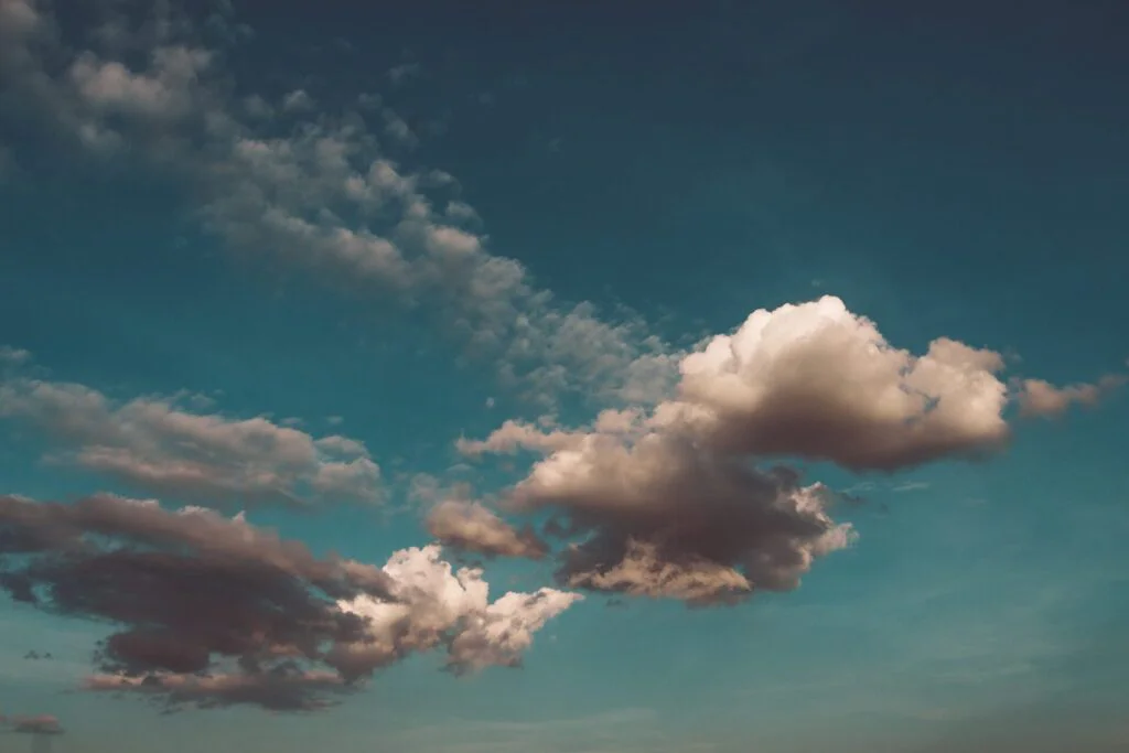 clouds on a clear sky